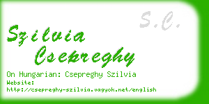 szilvia csepreghy business card